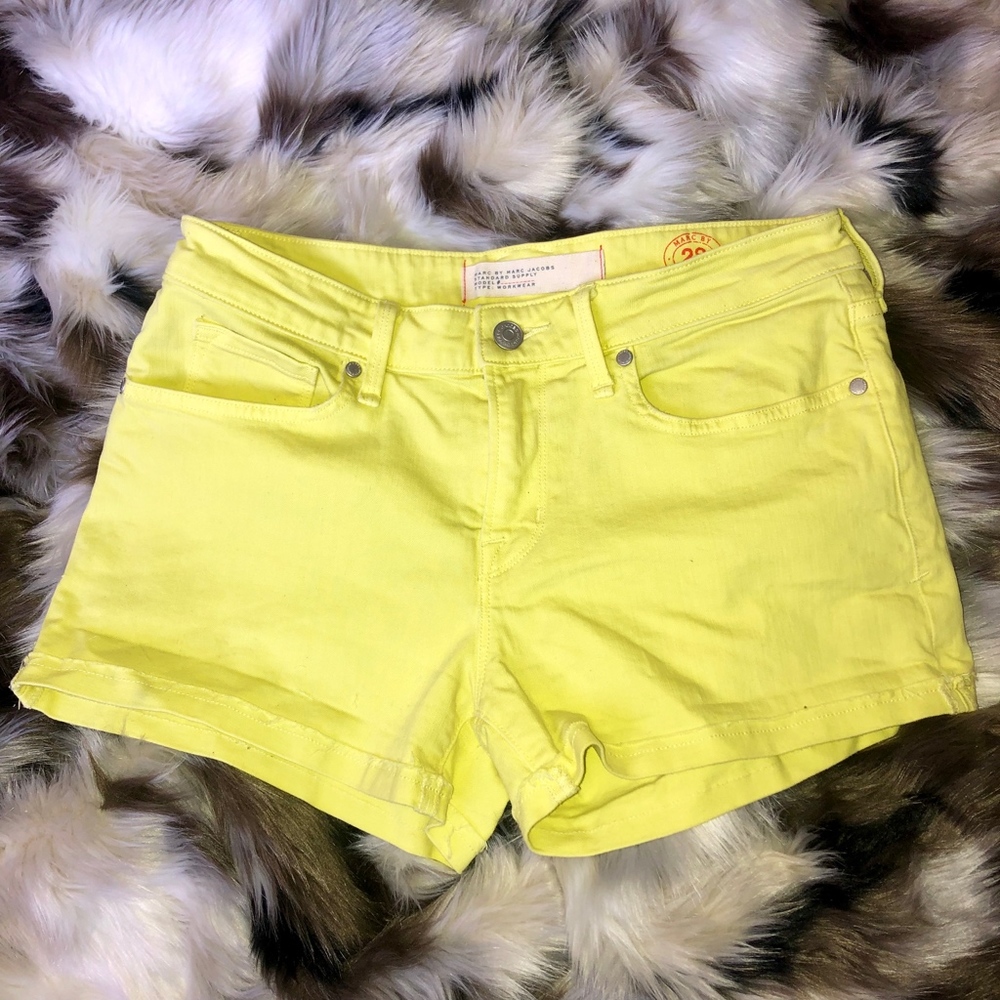 Marc By Marc Jacobs Yellow Jean Shorts